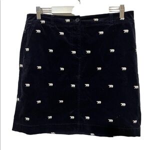 Talbots Black Skirt With Cute Polar bears Size 10